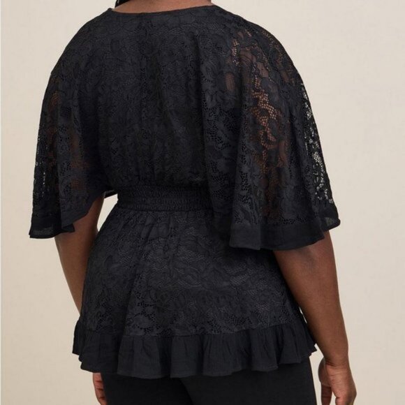 Torrid Black Lace Blouse - Picture 3 of 5